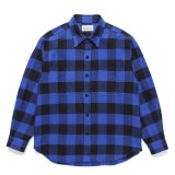 画像: WACKO MARIA/CHECK FLANNEL SHIRT（BLUE）［チェックフランネルシャツ-24秋冬］