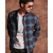 画像8: RATS/STAND COLLAR C/R FLANNEL CHECK SHIRT（SAX BLUE CHECK）［スタンドカラーフランネルチェックシャツ-24秋冬］ (8)