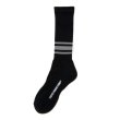 画像1: COOTIE PRODUCTIONS/Raza High Socks（Border）（Black）［ハイソックス-24秋冬］ (1)