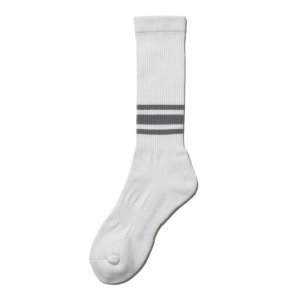 画像: COOTIE PRODUCTIONS/Raza High Socks（Border）（Off White）［ハイソックス-24秋冬］