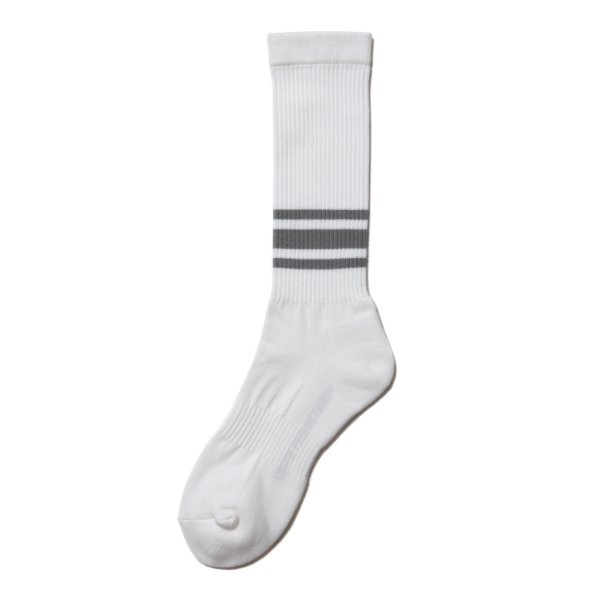 画像1: COOTIE PRODUCTIONS/Raza High Socks（Border）（Off White）［ハイソックス-24秋冬］ (1)