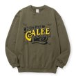 画像1: CALEE/CAL BL LOGO CREW NECK SW ＜NATURALLY PAINT DESIGN＞（OLIVE）［クルーネックスウェット-24秋冬］ (1)