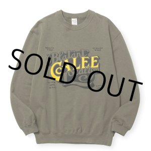 画像: CALEE/CAL BL LOGO CREW NECK SW ＜NATURALLY PAINT DESIGN＞（OLIVE）［クルーネックスウェット-24秋冬］