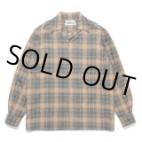 画像: WACKO MARIA/OMBRE CHECK OPEN COLLAR SHIRT（BROWN）［オンブレチェックオープンカラーシャツ-24秋冬］