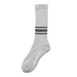 画像1: COOTIE PRODUCTIONS/Raza High Socks（Border）（Ash Gray）［ハイソックス-24秋冬］ (1)