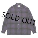 画像: WACKO MARIA/OMBRE CHECK OPEN COLLAR SHIRT（PURPLE）［オンブレチェックオープンカラーシャツ-24秋冬］