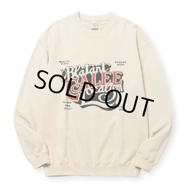 画像1: CALEE/CAL BL LOGO CREW NECK SW ＜NATURALLY PAINT DESIGN＞（BEIGE）［クルーネックスウェット-24秋冬］ (1)