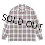 画像: WACKO MARIA/OMBRE CHECK OPEN COLLAR SHIRT（WHITE）［オンブレチェックオープンカラーシャツ-24秋冬］