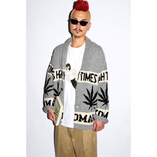 画像3: WACKO MARIA/HIGH TIMES / COWICHAN SWEATER（GRAY）［カウチンセーター-24秋冬］ (3)