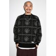 画像2: WACKO MARIA/HIGH TIMES / JACQUARD KNIT SWEATER（BLACK）［ジャガードセーター-24秋冬］ (2)