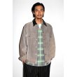 画像2: WACKO MARIA/OMBRE CHECK OPEN COLLAR SHIRT（GREEN）［オンブレチェックオープンカラーシャツ-24秋冬］ (2)