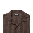 画像3: 【25春夏ご予約受付中！25年4月入荷予定】ROTTWEILER/R9 STRIPE S/S SHIRT（BROWN）［ストライプシャツ-25春夏］ (3)