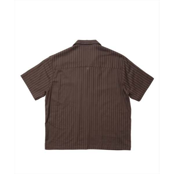 画像2: 【25春夏ご予約受付中！25年4月入荷予定】ROTTWEILER/R9 STRIPE S/S SHIRT（BROWN）［ストライプシャツ-25春夏］ (2)