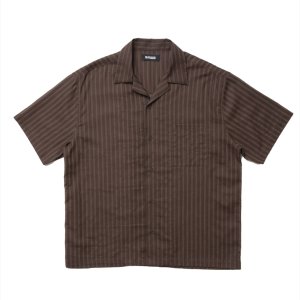 画像: 【25春夏ご予約受付中！25年4月入荷予定】ROTTWEILER/R9 STRIPE S/S SHIRT（BROWN）［ストライプシャツ-25春夏］