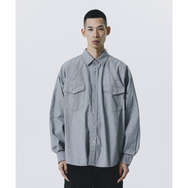 画像5: 【25春夏ご予約受付中！25年3月入荷予定】ROTTWEILER/R9 GRAY DENIM SHIRT（GRAY）［グレーデニムシャツ-25春夏］ (5)