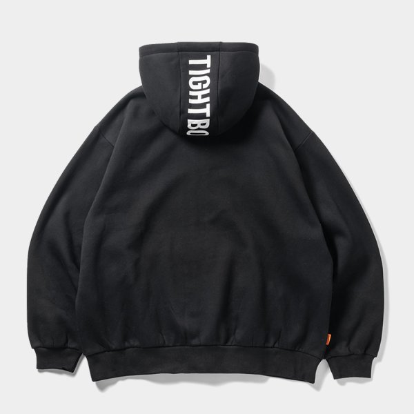 画像2: TIGHTBOOTH/LOGO ZIP HOODED SWEAT SHIRT（Black）［ジップアップフーディー-24秋冬］ (2)