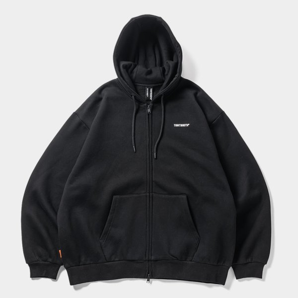 画像1: TIGHTBOOTH/LOGO ZIP HOODED SWEAT SHIRT（Black）［ジップアップフーディー-24秋冬］ (1)