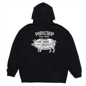 画像: PORKCHOP/PORK BACK HOODIE（BLACK）［プルオーバーパーカー-24秋冬］