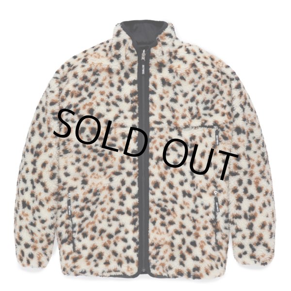 画像1: WACKO MARIA/REVERSIBLE LEOPARD BOA FLEECE JACKET（WHITE）［リバーシブルレオパードボアフリースJKT-24秋冬］ (1)