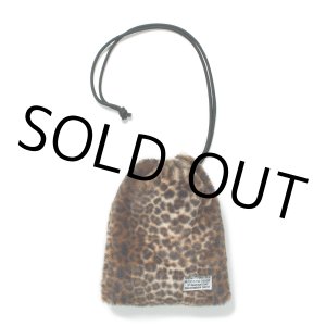 画像: WACKO MARIA/DRAWSTRING BAG（LEOPARD FUR）［ドローストリングバッグ-24秋冬］