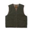 画像1: CALEE/TASLAN NYLON PADDED WAIST COAT（DARK OLIVE）［ナイロンパデッドベスト-24秋冬］ (1)