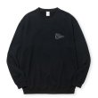 画像1: CALEE/CALEE FOAMING LOGO CREW NECK SW（BLACK）［クルーネックスウェット-24秋冬］ (1)