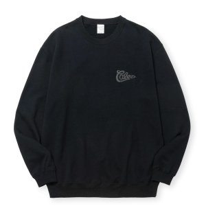 画像: CALEE/CALEE FOAMING LOGO CREW NECK SW（BLACK）［クルーネックスウェット-24秋冬］