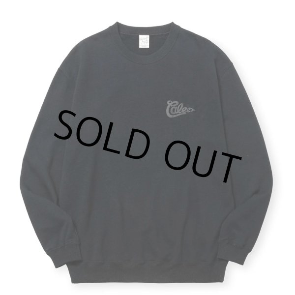 画像1: CALEE/CALEE FOAMING LOGO CREW NECK SW（BLACK）［クルーネックスウェット-24秋冬］ (1)