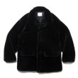 画像1: COOTIE PRODUCTIONS/Faux Fur Car Coat（Black）［フェイクファーカーコート-24秋冬］ (1)