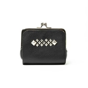 画像: CALEE/STUDS LEATHER INTERNAL FLEX FRAME TYPE MULTI WALLET（BLACK）［マルチウォレット-24秋冬］