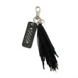 画像1: CALEE/LEATHER TASSEL KEY RING（BLACK）［レザータッセルキーリング-24秋冬］ (1)