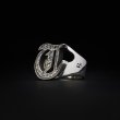 画像1: ANTIDOTE BUYERS CLUB/Engraved Initial Ring（Silver） (1)