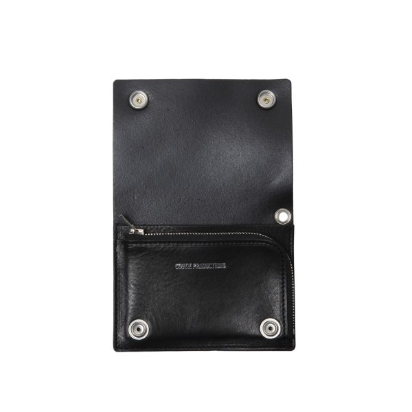 画像2: COOTIE PRODUCTIONS/Leather Trucker Wallet（Black）［レザートラッカーウォレット-24秋冬］ (2)