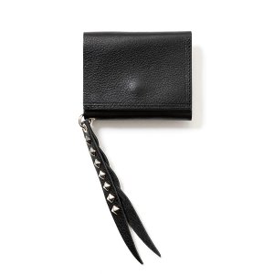 画像: CALEE/PLANE LEATHER MULTI WALLET ＜STUDS CHARM＞（BLACK）［マルチウォレット-24秋冬］