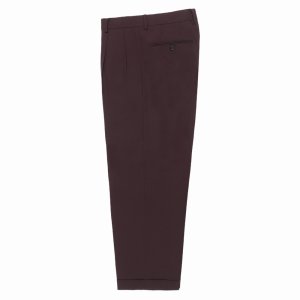 画像: WACKO MARIA/DORMEUIL / DOUBLE PLEATED TROUSERS（DARK PURPLE）［ツータックスラックス-24秋冬］