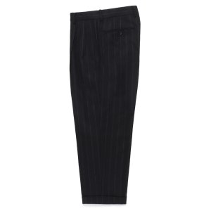 画像: WACKO MARIA/DORMEUIL / DOUBLE PLEATED TROUSERS（BLACK）［ツータックスラックス-24秋冬］