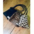 画像2: WACKO MARIA/DRAWSTRING BAG（LEOPARD VELVET）［ドローストリングバッグ-24秋冬］ (2)