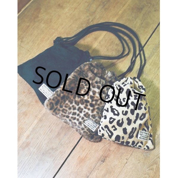 画像2: WACKO MARIA/DRAWSTRING BAG（LEOPARD VELVET）［ドローストリングバッグ-24秋冬］ (2)