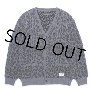 画像: WACKO MARIA/LEOPARD HEAVY MOHAIR KNIT CARDIGAN（PURPLE）［レオパードヘビーモヘアカーディガン-24秋冬］