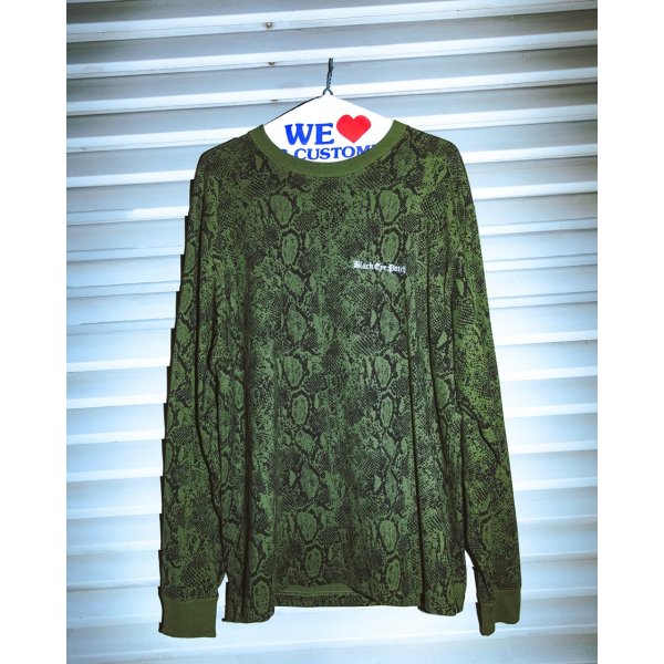 画像3: BlackEyePatch/OE LOGO PYTHON L/S TEE（OLIVE） (3)