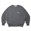 画像1: COOTIE PRODUCTIONS/Pigment Dyed Open End Yarn Sweat Crew（Black）［ピグメントダイスウェットクルー-24秋冬］ (1)