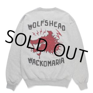 画像: WACKO MARIA/WOLF'S HEAD / HEAVY WEIGHT SWEAT SHIRT（GRAY）［クルーネックスウェット-24秋冬］