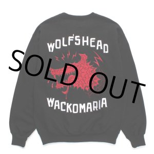 画像: WACKO MARIA/WOLF'S HEAD / HEAVY WEIGHT SWEAT SHIRT（BLACK）［クルーネックスウェット-24秋冬］