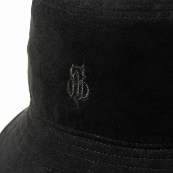 画像4: CALEE/FAUX SUEDE BUCKET HAT（BLACK）［フェイクスウェードバケットハット-24秋冬］ (4)