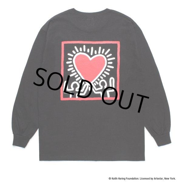 画像1: WACKO MARIA/KEITH HARING / LONG SLEEVE T-SHIRT（BLACK）［プリント長袖T-24秋冬］ (1)