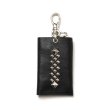 画像1: CALEE/STUDS LEATHER KEY CASE（BLACK）［キーケース-24秋冬］ (1)