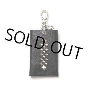 画像: CALEE/STUDS LEATHER KEY CASE（BLACK）［キーケース-24秋冬］