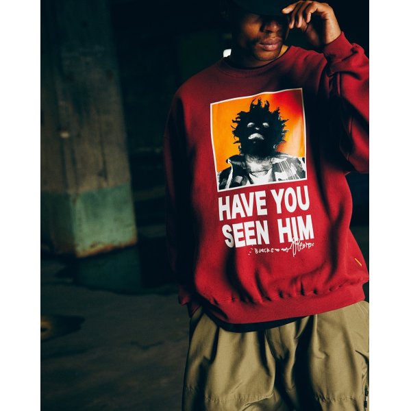 画像2: TIGHTBOOTH/TBKB / HAVE YOU SEEN HIM CREW SWEAT（Grey）［クルースウェット-24冬］ (2)