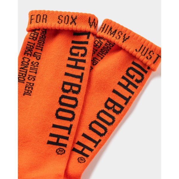 画像3: TIGHTBOOTH/LABEL LOGO SOCKS（Orange）［ソックス-24秋冬］ (3)