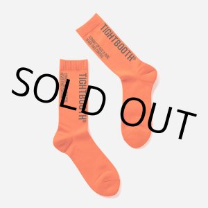 画像: TIGHTBOOTH/LABEL LOGO SOCKS（Orange）［ソックス-24秋冬］